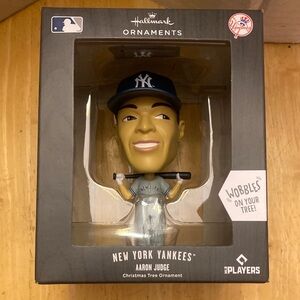 Hallmark New York Yankees Aaron Judge ornament. Wobbles on tree. NIB.